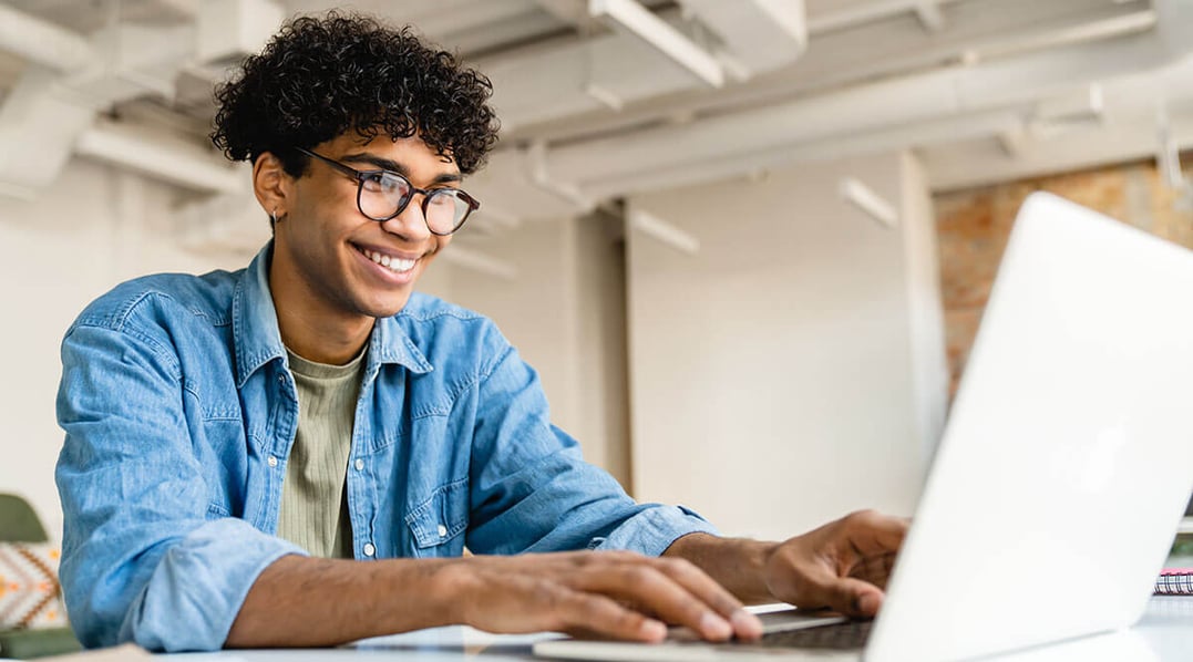 Techy Person Happily Working on Their System