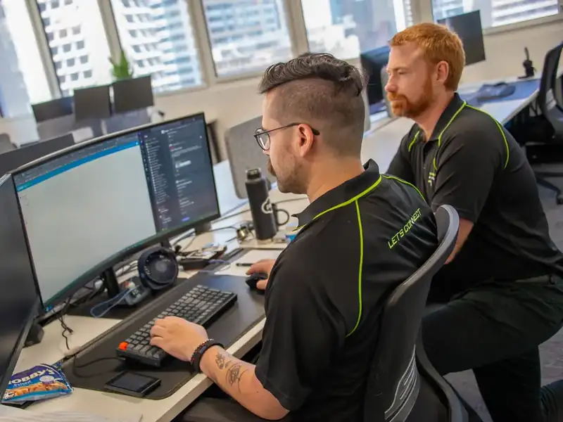 Essential Tech engineers working at their desks